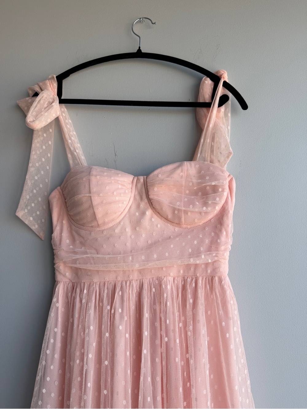 NWT Zeflows Floral midi Dress Sheer Tie-Shoulder - Picture 3 of 8